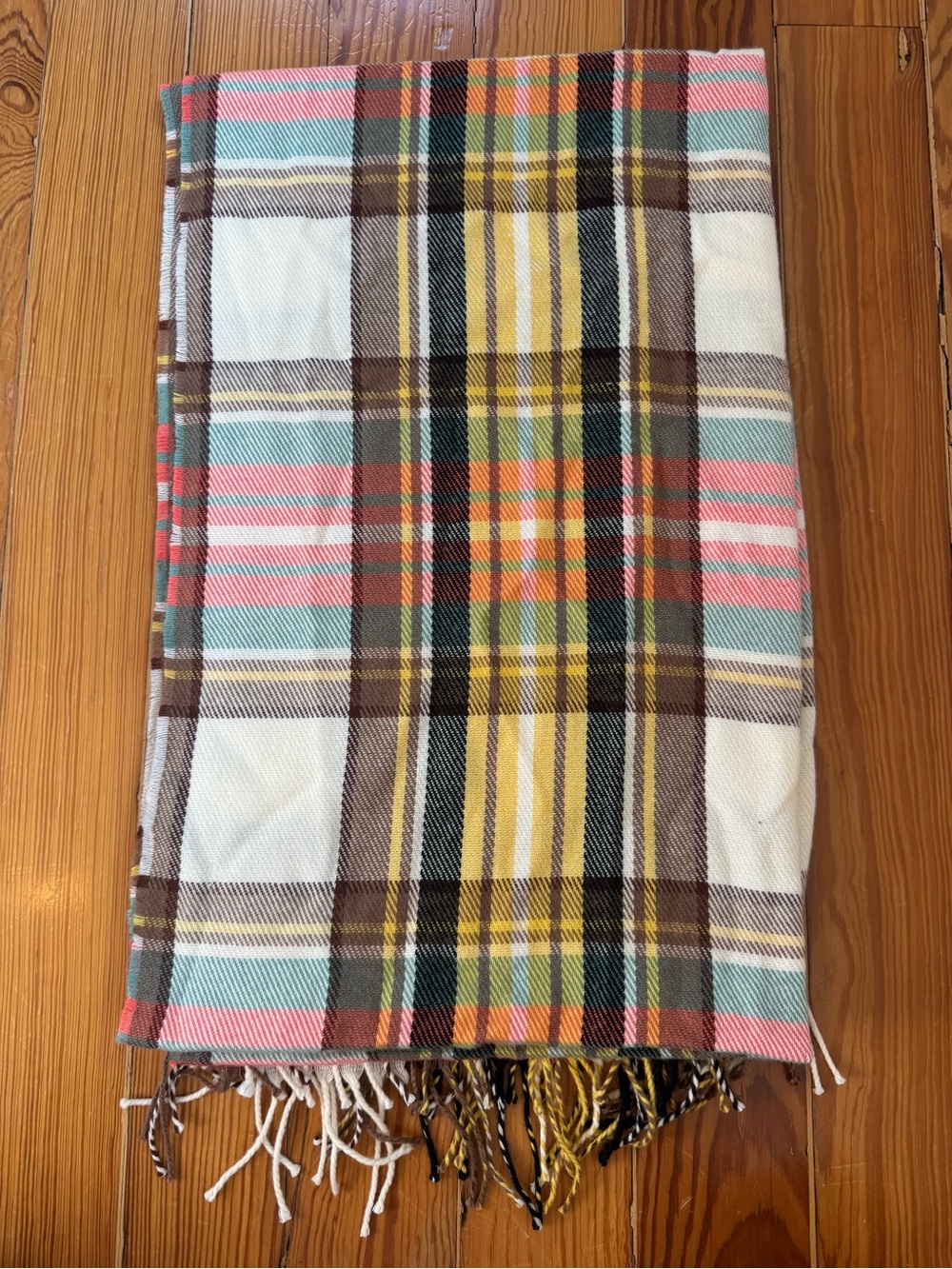 NWT J Crew Plaid Multi-color Scarf